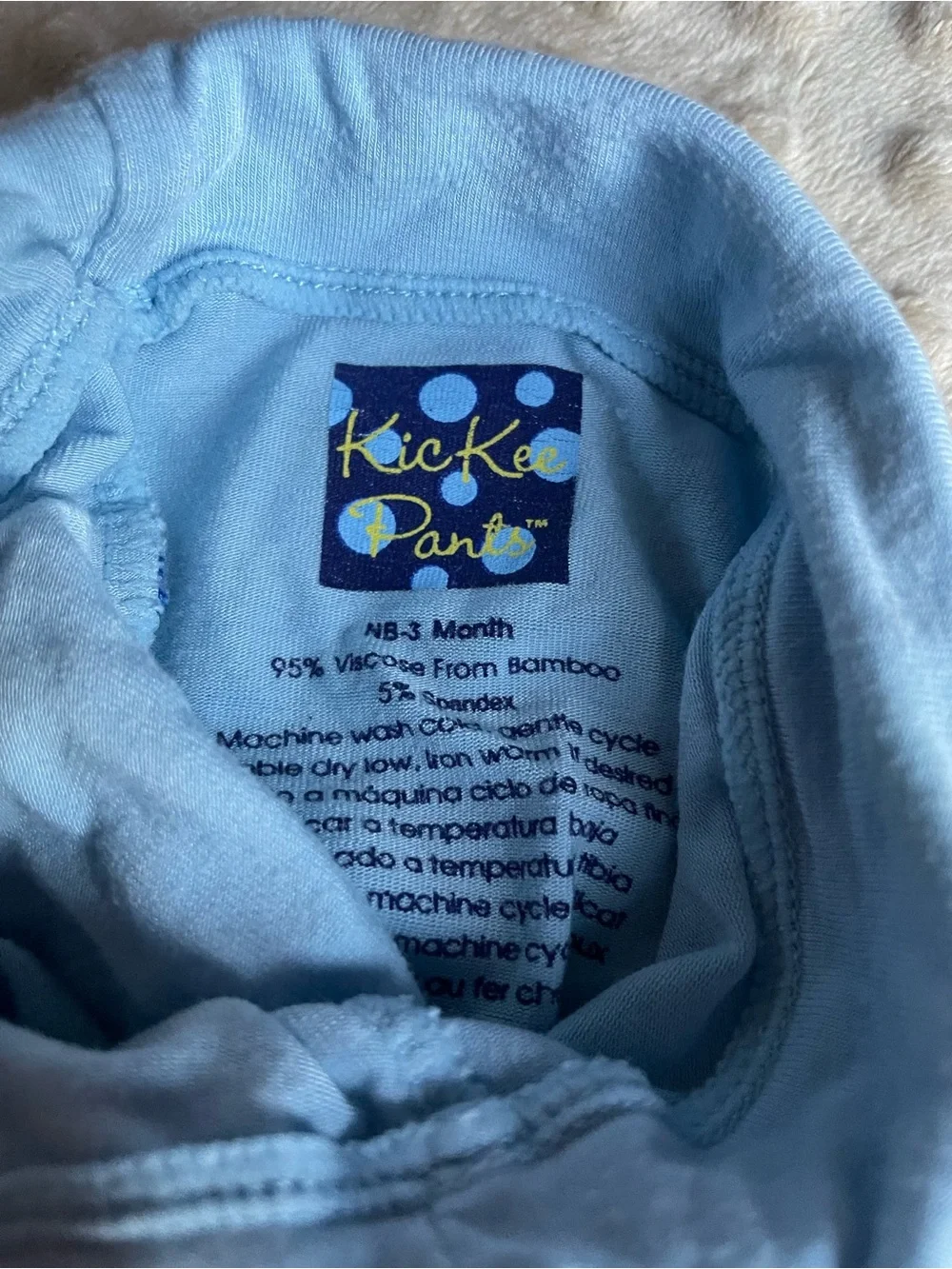 Kicker Pants Soft Blue Bamboo Knotted Baby Hat